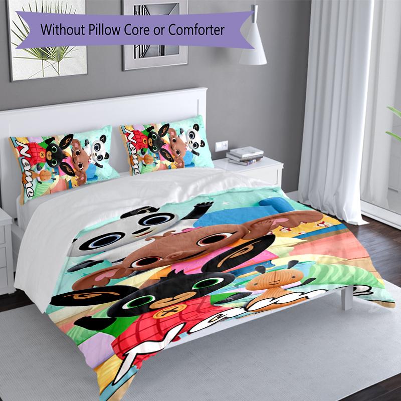 3pcs Custom Name Bing Set,Includes 1 Duvet Cover and 2 Pillowcases,All-season Bedroom Decor