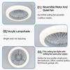 IRALAN Silent ceiling fan Remote Control APP Dimming Living Room Modern 6 speed Ceiling Light Fan Bedroom Restaurant Home Fan