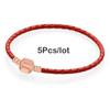 5pcs /Lot Sale Popular Charm Bracelets Diy Elegant Leather Chain Charms Bracelets Bangles For Women Jewelry Gift