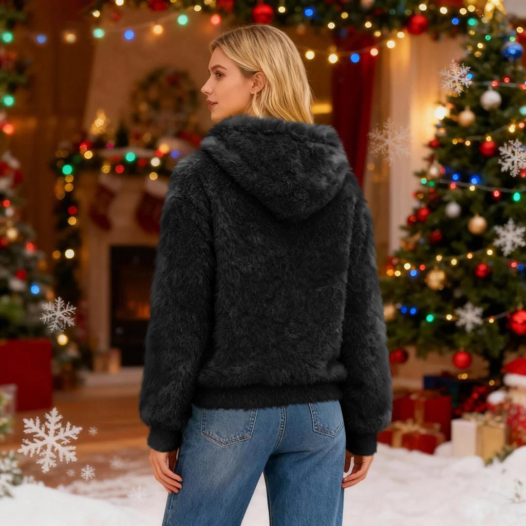 Женский фланелевый топ с капюшоном и длинным рукавом с принтом, толстовка с капюшоном