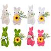 Bunny Ornament Easter Decoration with Artificial Moss Resin Core Waterproof UV-Resistant Outdoor Spring Centerpiece Decor