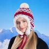 Winter Hat Women's Velvet Knitted Pullover Wool Hat Riding Warm Ear Protection Bomber Hats