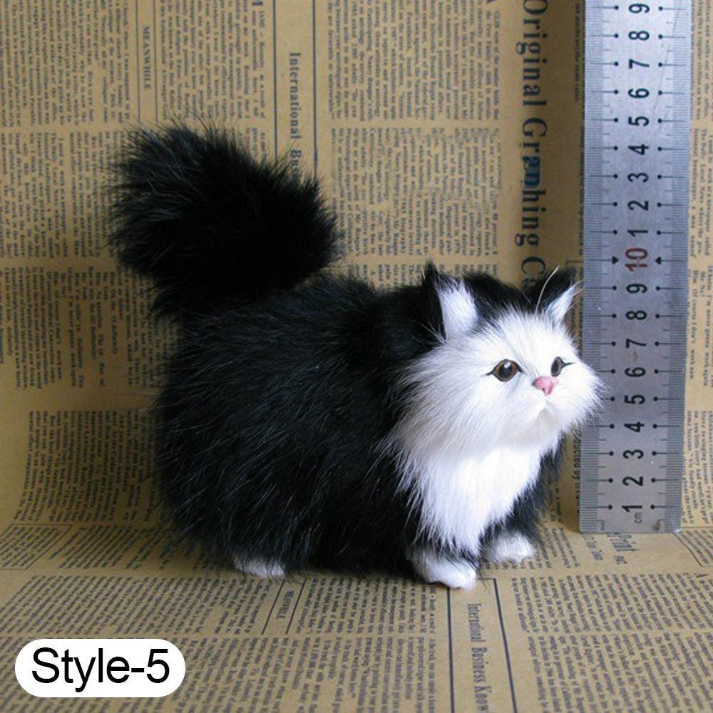 Mini Faux Fur Ornament Kitten Doll Model Plush Cat Toy
