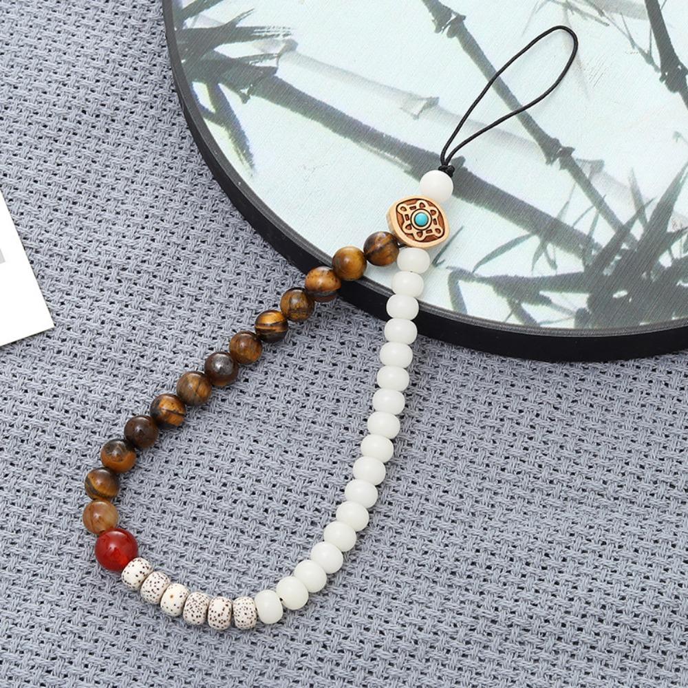 Anti-lost Cellphone Lanyard Chinese Style Cute Phone Strap Beaded Phone Chain  Jewelry Gift