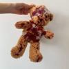 Кровавая Поврежденная Плюшевая Медвежья Кукла с Реалистичными Ранами, Текстура из Полипропиленового Хлопка для Мероприятия в Готическом Стиле и Жутких Домашних Декораций