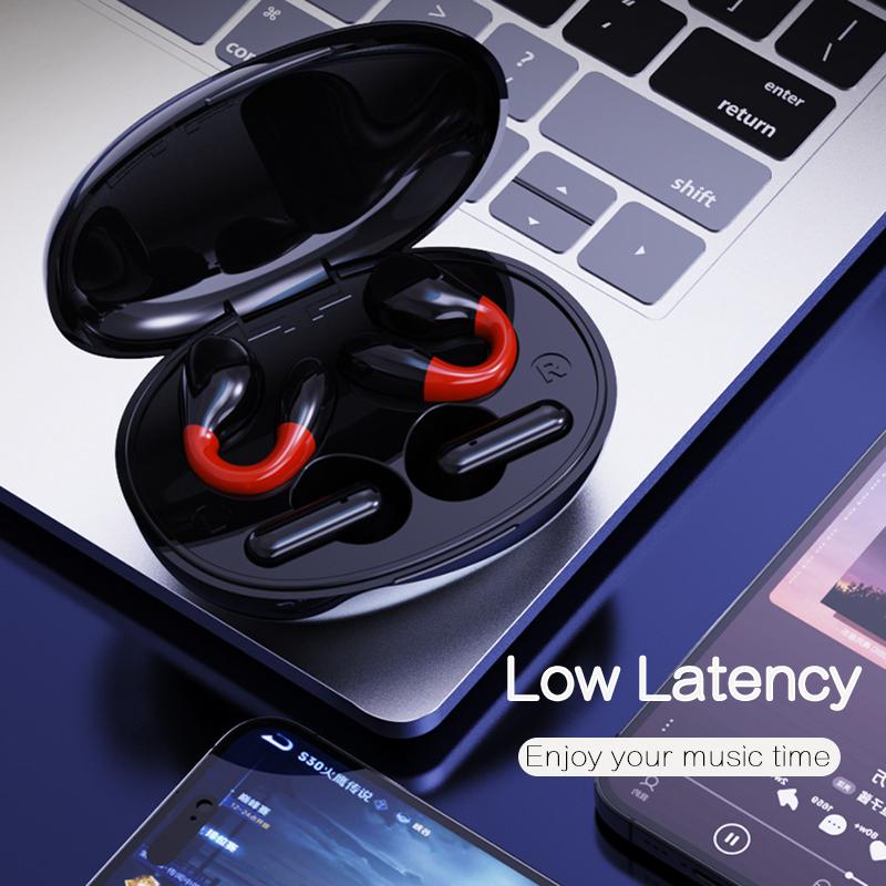 VAORLO Lover Wireless Earphones 2 Pairs Of Headset Ear-Clip Painless Wear In-Ear Earbuds Noise Cancel Waterproof Headphone HiFi Stereo