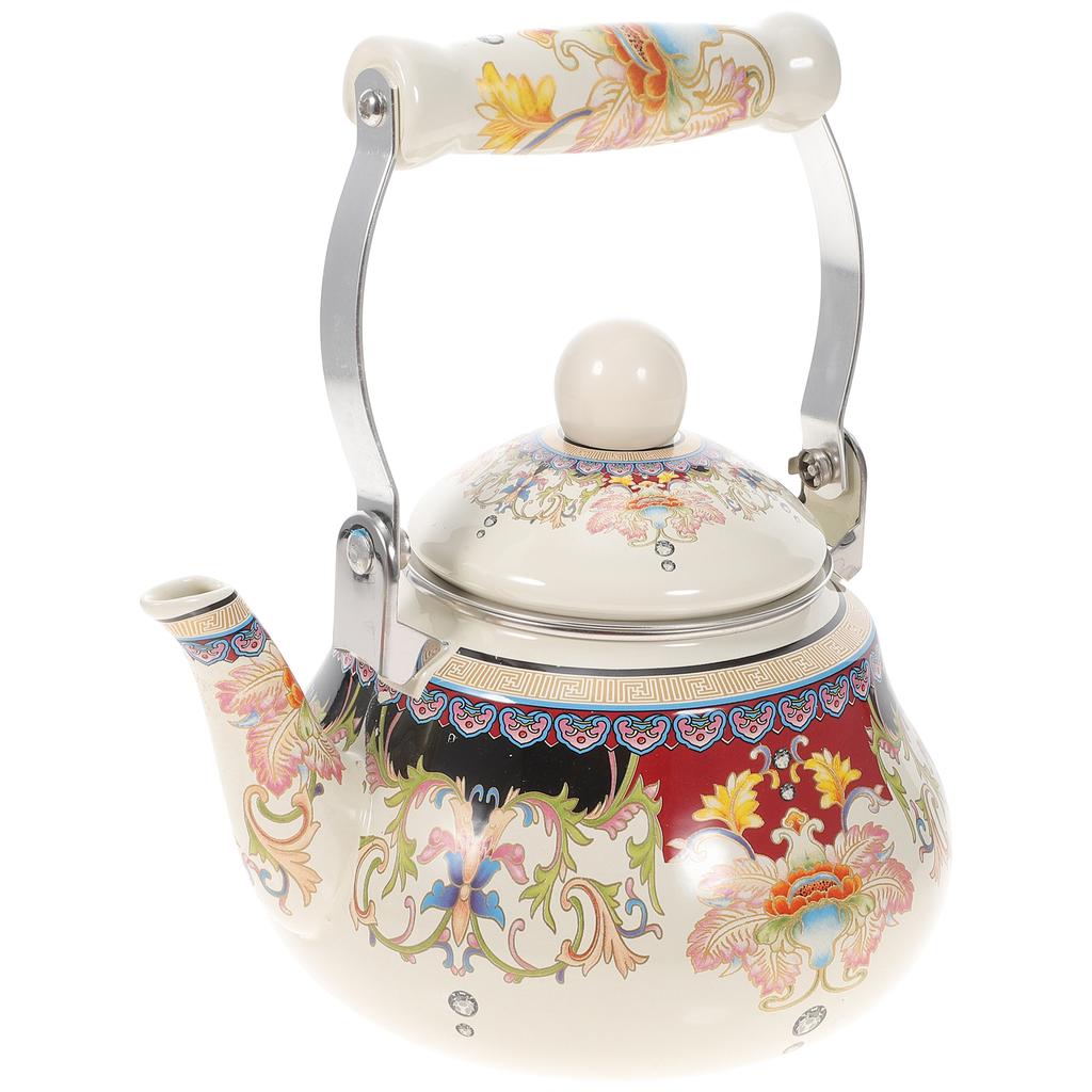 Эмалированный чайник, винтажный ретро-кипятильник для воды, походный кувшин, плита, кухня, ресторан, офис, чайник, кофе, чайный домик, чайник