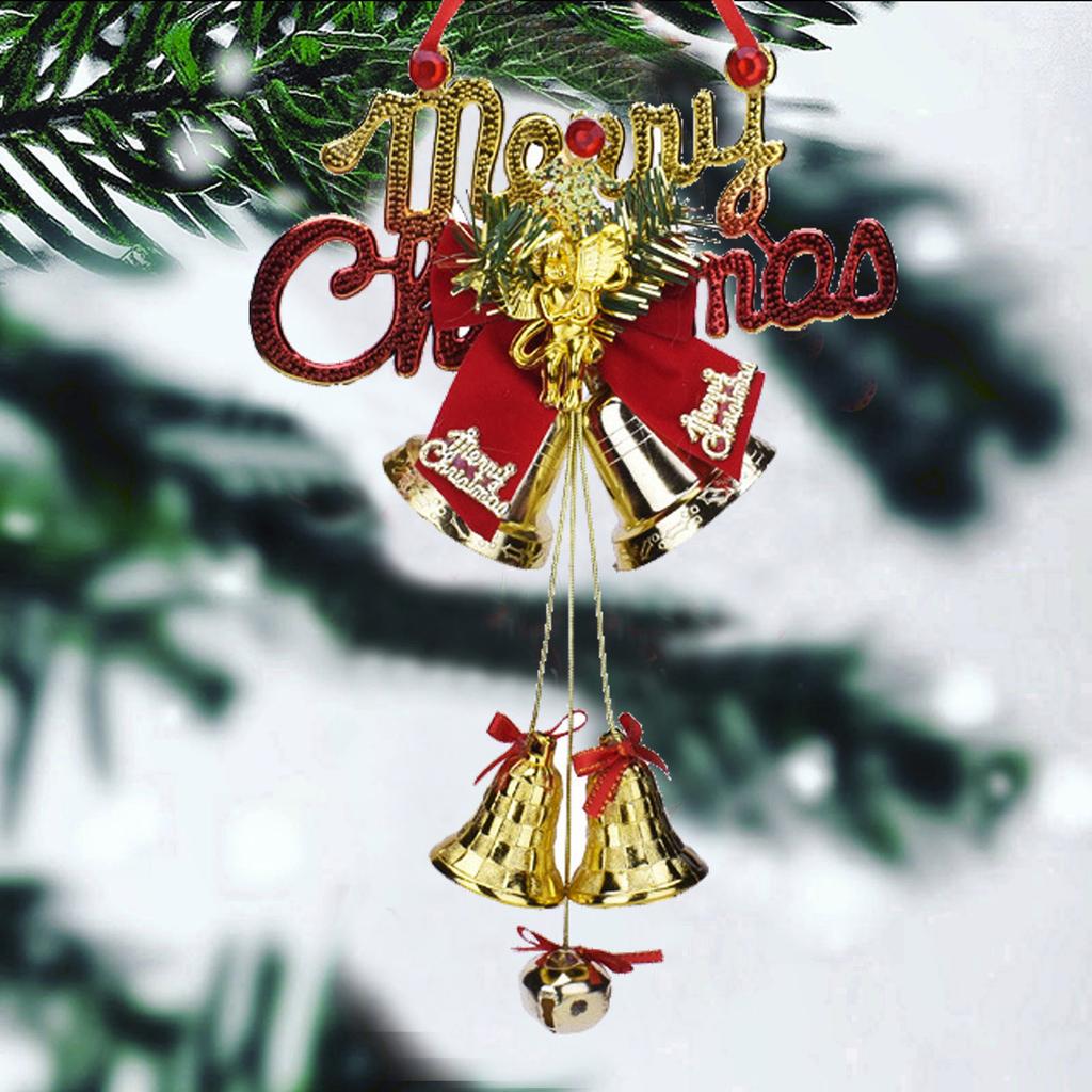 Christmas Bell Hanging Decoration  Christmas Bell Pendant With BowKnot  Christmas Tree Elements