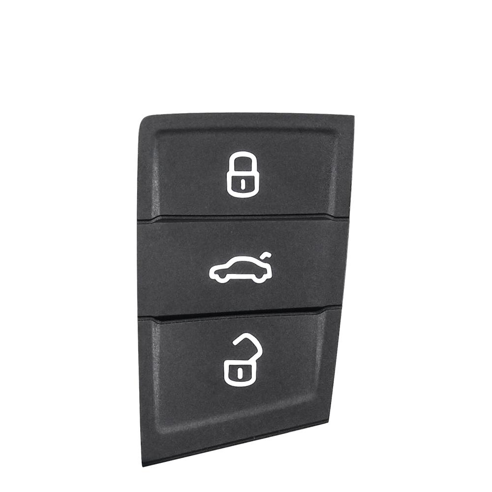 KEYYOU 10PCS 3 Buttons Rubber Car Remote Key Pad For Volkswagen VW Golf 7 4 5 Mk4 6 For Skoda Octavia For Seat Leon Ibiza Altea