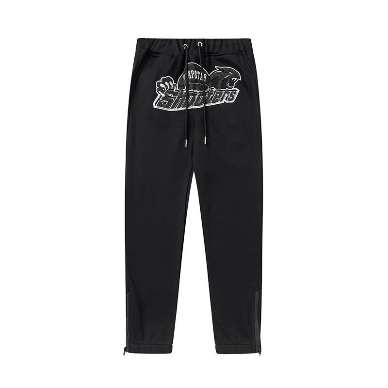 Mens Oversized Hooded Sweatshirt Jogger Pants Set With Embroidered Fleece-Lined Cotton Tracksuit Winter Casual