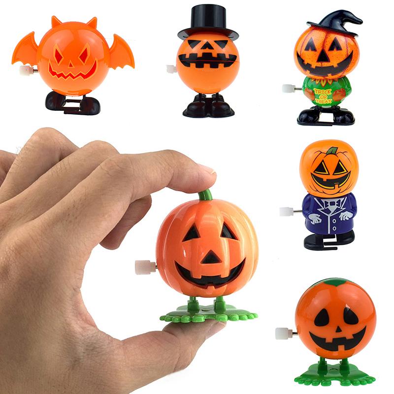 Ретро заводной металлический ходячий прыгающий тыквенный прыжок на Хэллоуин призрачный летучая мышь робот механические игрушки декор для вечеринки подарок