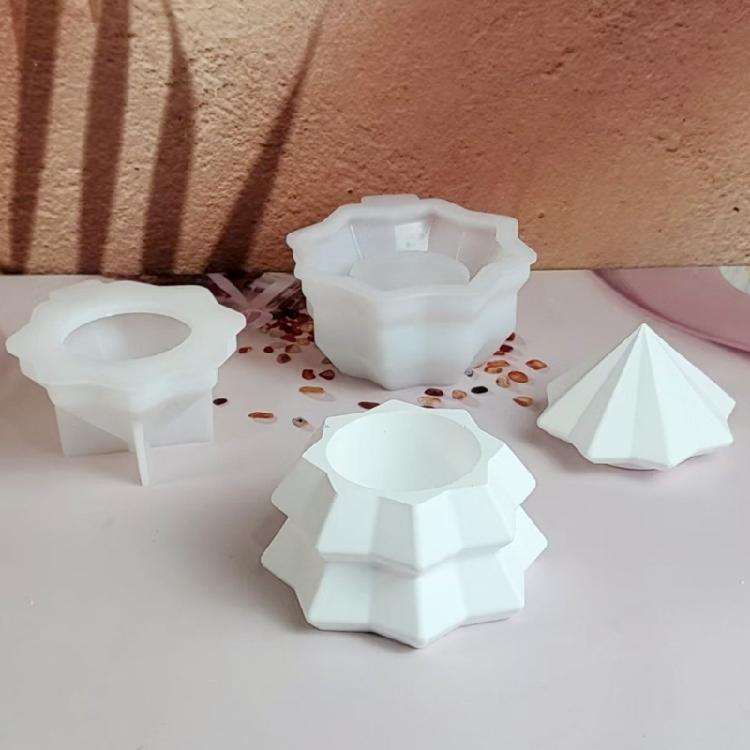 Силиконовая форма-банка с крышкой, термостойкая, для рождественской елки, свечей, мыла, шоколада