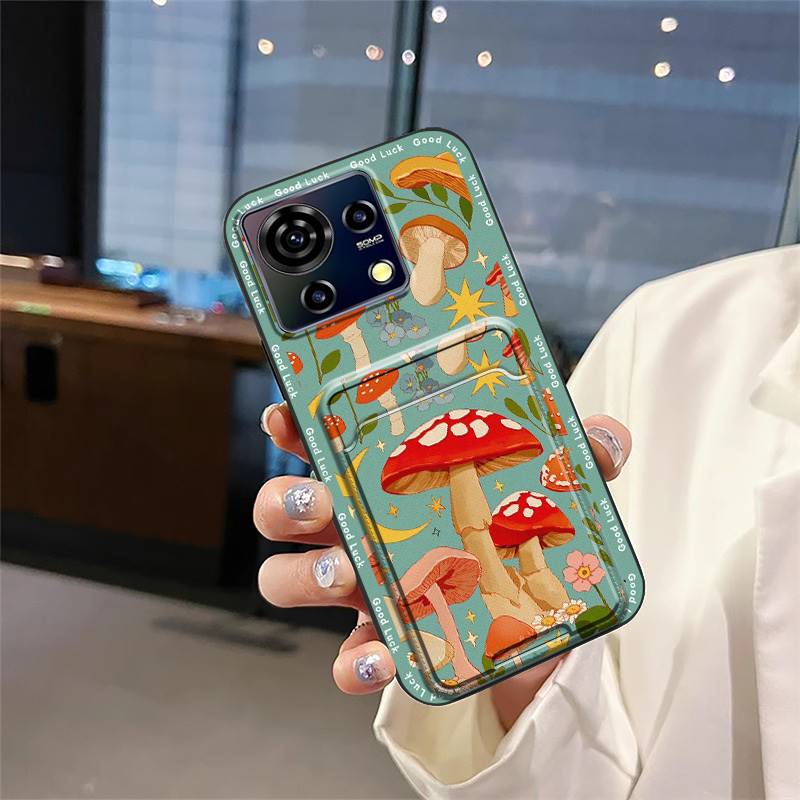 Силиконовый чехол для телефона со слотом для карт для ZTE Blade V50 Vita, модный дизайн, грязеотталкивающий, водонепроницаемый, прочный, пылезащитный, с карманом для карт