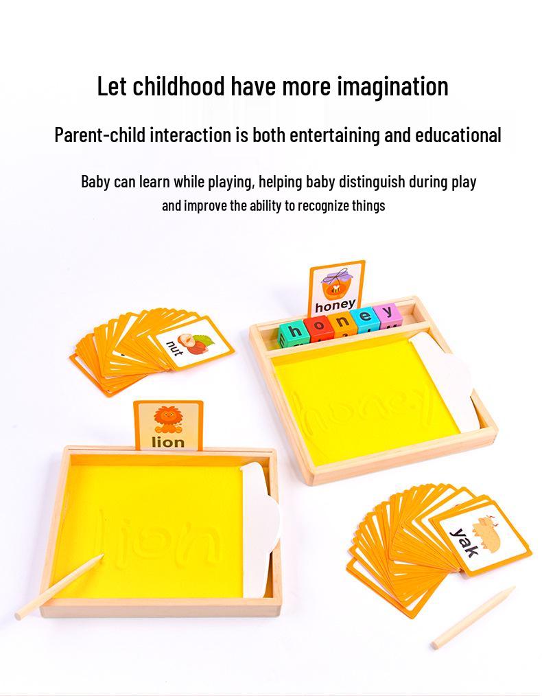 Монтессори Наждачные буквы и цифры Деревянные развивающие игрушки