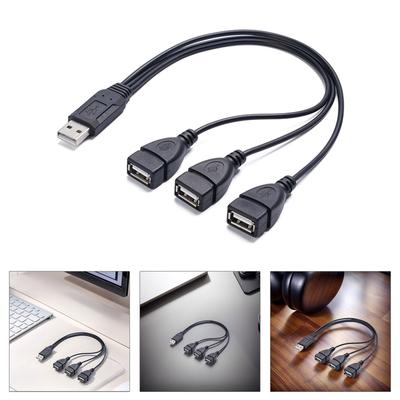 Кабель-разветвитель USB 1 на 3, адаптер «папа» на тройной «мама» для ПК, ноутбука, автомобиля, U-диска и других устройств