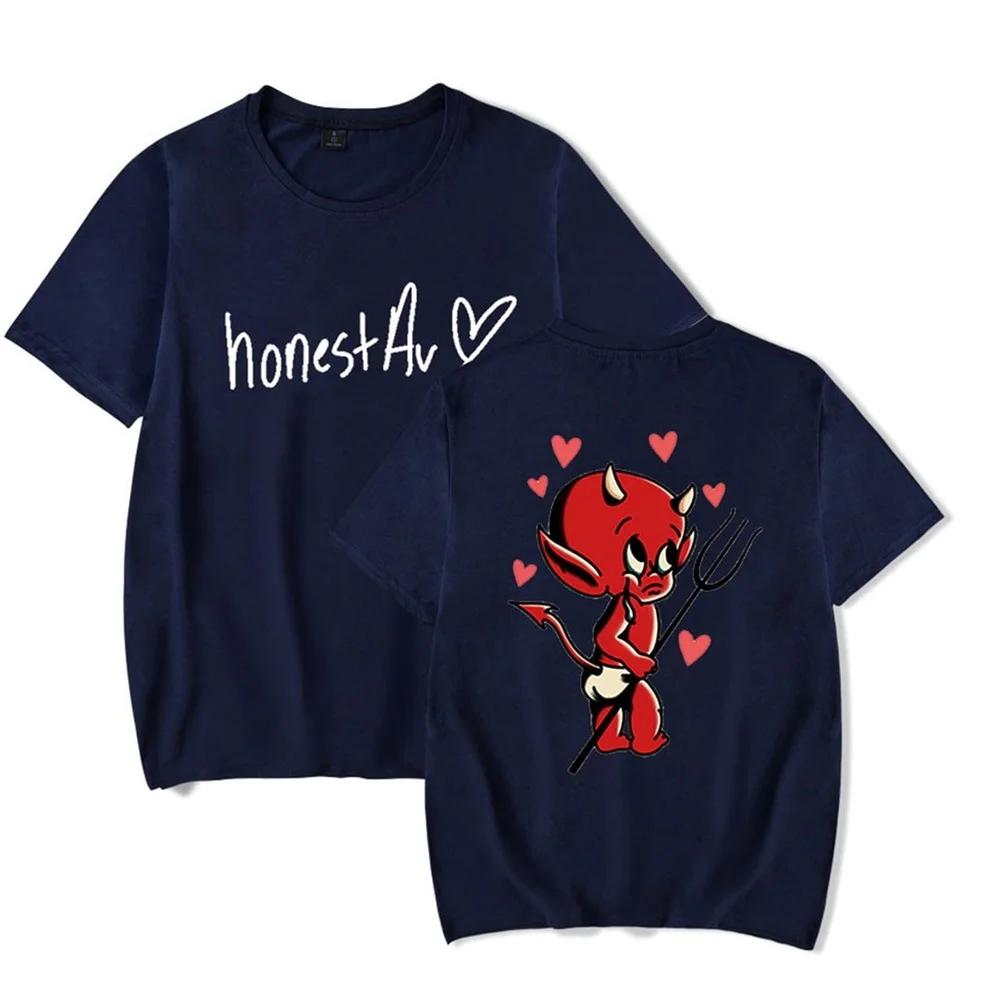 Футболки Honestav Merch для унисекс и женской моды, топы с круглым вырезом, повседневные футболки с длинным рукавом