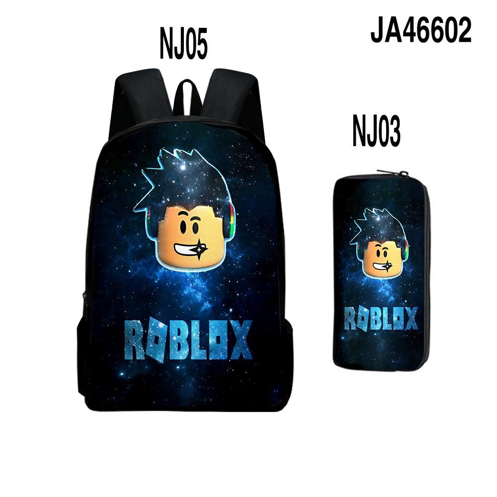 Двухсекционный набор Roblox, Школьная сумка для начальной и средней школы, Детский рюкзак, Рюкзак с мультяшным персонажем.