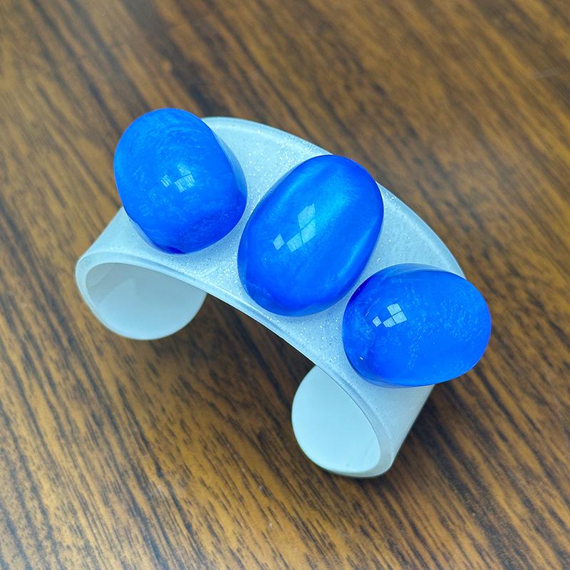 Минималистичный Браслет-Браслет из Акрилового Камня в Стиле Легкой Роскоши