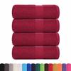 VidaXL Serviettes de toilette 4 pièces FROGN Bordeaux 30 x 30 cm 100 % coton 136729