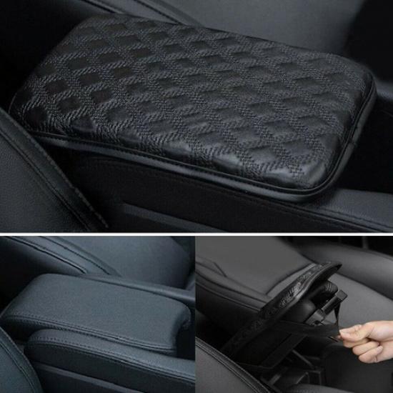 1x Car Leather Armrest Pad Trim Cover Center Console Box Cushion Accessories US