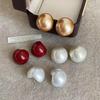 Imitation Pearl Temperament Earings Half Circle Bridal Wedding Jewelry  For Women Girls
