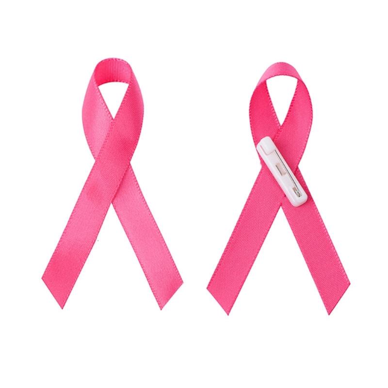Набор из 200 брошей-булавок с лентами, красивые дизайны, розовая лента, эмалевая булавка, значки для информирования о здоровье и осведомленности о раке молочной железы
