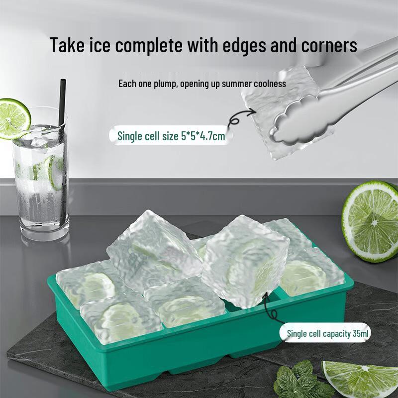 Lelajia Silicone Large Square Ice Cube Tray Set