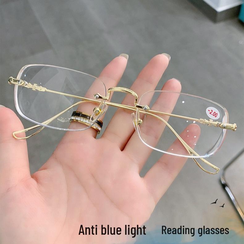 Безрамочные HD очки для чтения с защитой от синего света для людей среднего и пожилого возраста