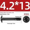 Black Phillips Flat Head Self-Tapping Screws with Washer, 410 Stainless Steel, 4.2M-4.8 Size.