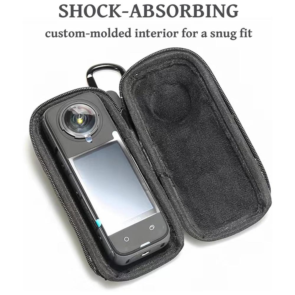 Защитный чехол для переноски Жесткий чехол Дорожная сумка для хранения Защита объектива с крючком для insta 360 Insta360 X4 Аксессуары для экшн-камеры