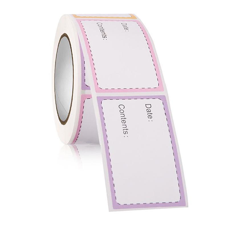 250 шт./рулон, самоклеящиеся морозильная камера, холодильник, бумажные наклейки для хранения продуктов, этикетки, белые наклейки с датой для домашнего хранения, бирки