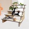5-Tier Wooden Display Stand Tabletop Multi-tier Storage Rack Tiered Display Riser Stand