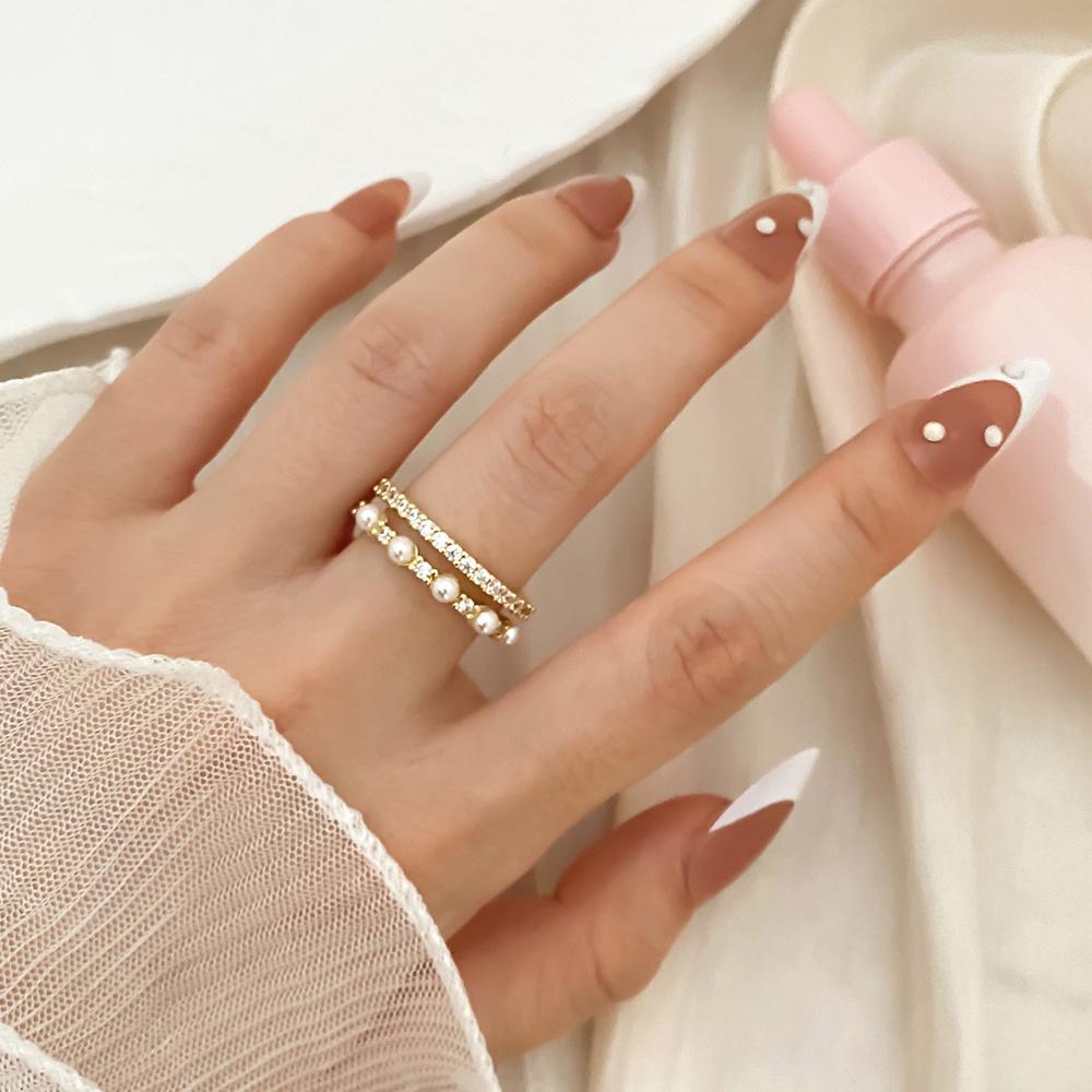 Модные геометрические кольца золотого цвета, сверкающее открытое кольцо с цирконом, эффектные ювелирные изделия для женщин