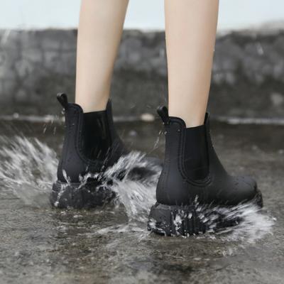Летние новые женские резиновые сапоги Chelsea с подошвой из бисквита, водонепроницаемые, нескользящие, усиленные, на все времена, резиновые сапоги 36-41