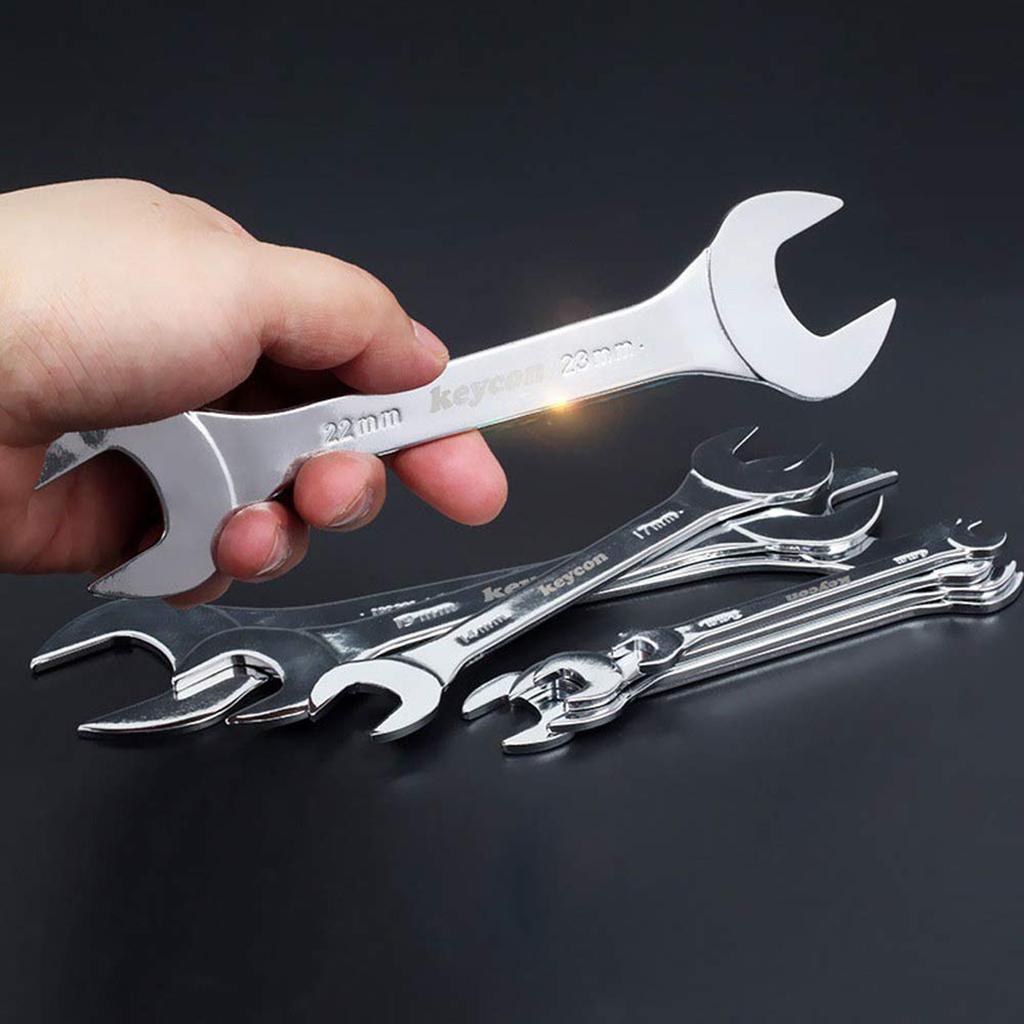 2Pcs Double End Spanner Tool Ultra Thin Spanner Open Ended Flat Spanner Metric Wrench for Under Limited Space Conditions