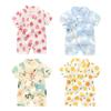 Infant Boy Girl Cute Print Short Sleeves Soft and Breathable Crepe Print Bodysuitfor Summer