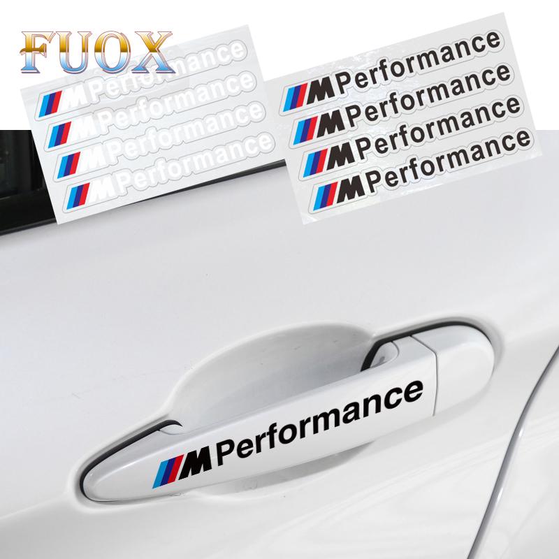 4pcs Car Door Handle Transparent 3D Stickers for BMW M Performance M3 M4 M5 E39 E60 E90 E46 E36 X1 X5 X3 X7 X6 F10 F20 F30 G20 G30