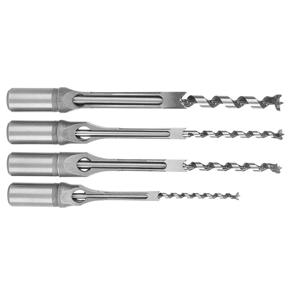 4pcs Woodworking Hole Saw Hole Drill Bits 1/4 5/16 3/8 1/2 Wood Mortising Chisel Set Wood Drilling Hand Tools