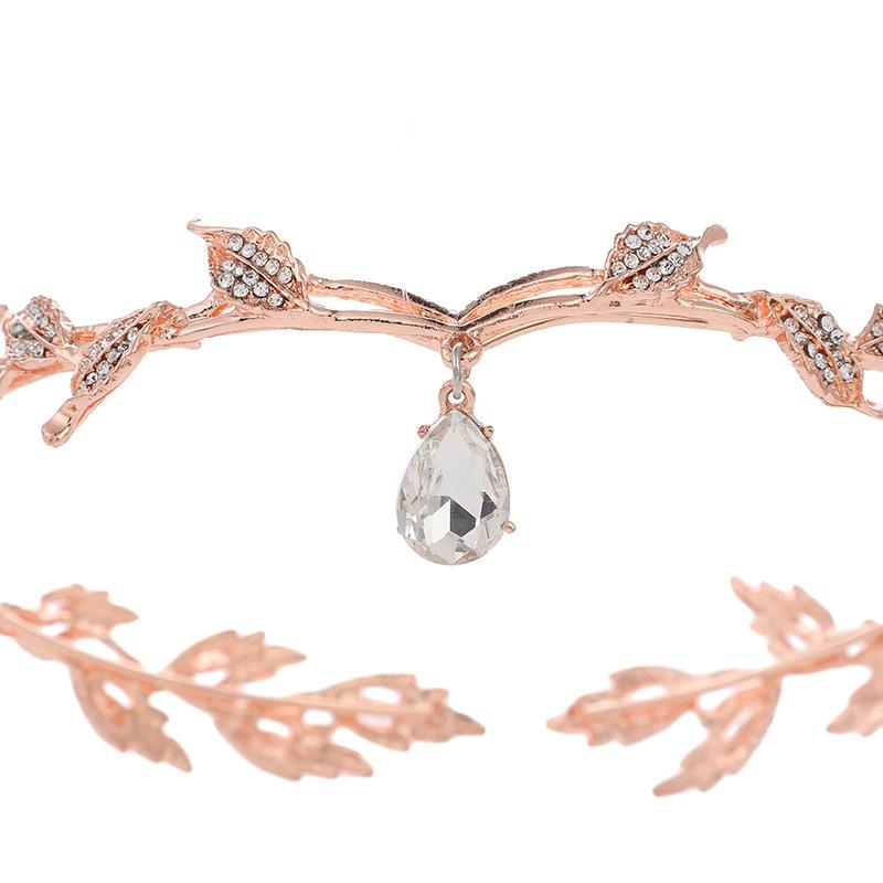 Свадебное украшение на лоб, подвеска на бровь, свадебная тиара со стразами, повязка на голову со стразами из сплава, ювелирные изделия с кристаллами в виде короны