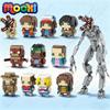 MOOXI Фигурки Ужасов для ТВ Демон Кирпичноголовый Конструкторы Модели Наборы MOC Кирпичи Игрушки для Самостоятельной Сборки Детские Подарки Коллекция Дисплей