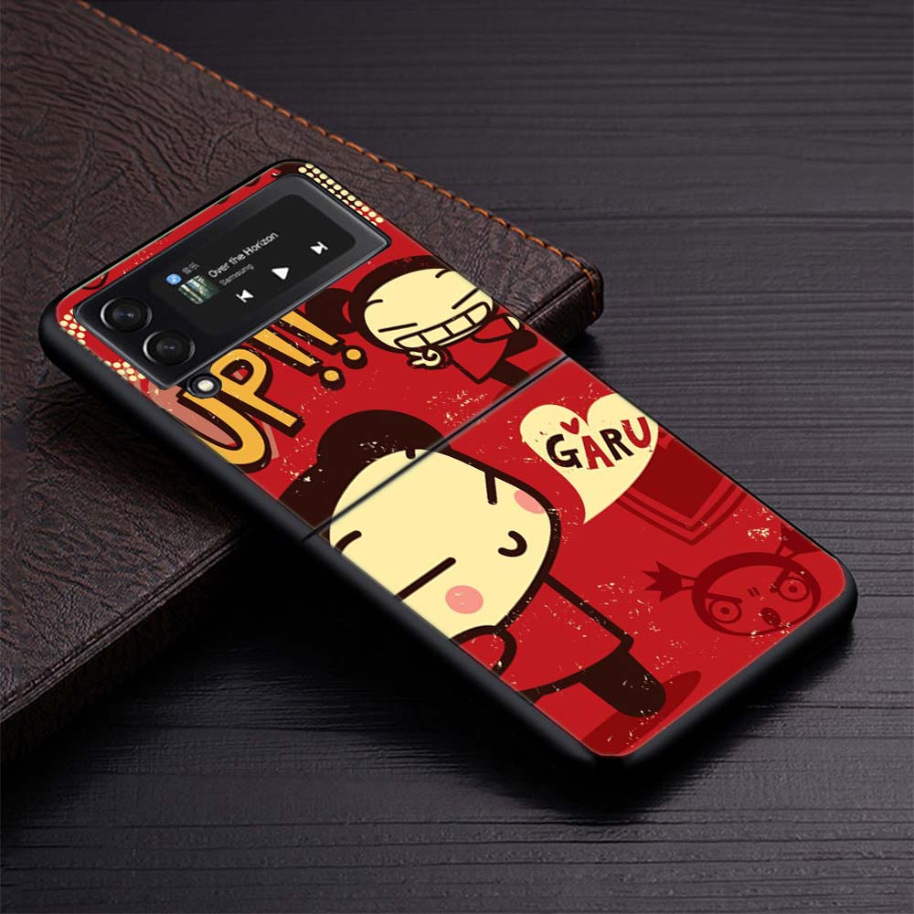Милый мультяшный чехол Pucca Garu для телефона Samsung Z Flip3 Flip4 Flip5 5G zFlip 4 5 Чехол-ракушка для мобильного телефона Caso Fundas