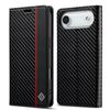 Для iPhone 17 Air 16E 15 Plus Магнитный чехол-книжка из углеродного волокна для iPhone 17 16 15 14 13 12 11 Pro Max Кошелек из мягкой кожи Fundas