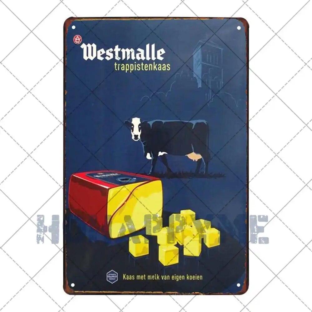 Belgian Beer Vintage Metal Tin Painting Signs Poster Plates Decoration Bar Pub Club Cafe Wall Iron Stickers Retro Plaque 20x30cm