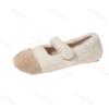 Модные пушистые балетки с квадратным носком для женщин, новинка 2025 года, зимние теплые плюшевые мокасины для женщин, дизайн, комфорт, мех, туфли Мэри Джейн, Zapatos