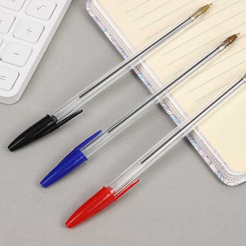 5PCS Quick-drying Ballpoint Pen Black/Blue/Red Ink Signature Pens Simple Neutral Pen Student Test
