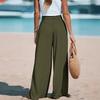 Women's Fashion Drawstring Loose Casual Wide-leg Pants