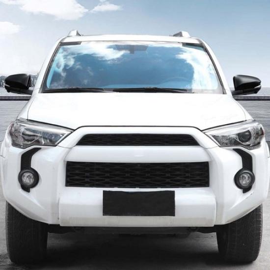 2x Door Side Top Mirror Cap Decor Cover Trim Matte Black For 4Runner 2017+ RAV4