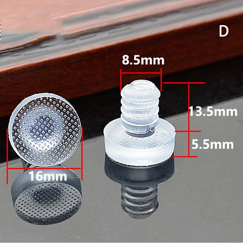 20Pcs Transparent Rubber Particles Soft Anti-Collision Particle Hole Plug Foot Nail Tube Plug Shelf Foot Pad Dust Plug