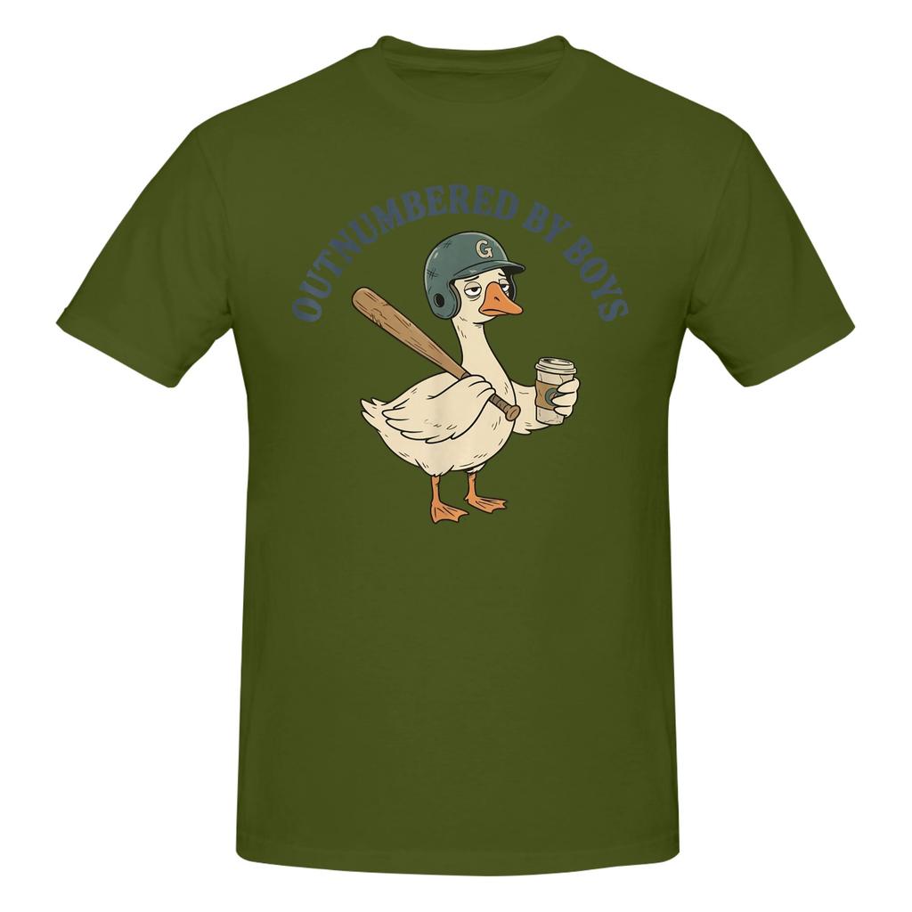 1 Piece Funny Mom Goose Mothers Day Outnumbered By Boys Baseball Funny Graphic 100 Cotton Tshirt Tops Tees For Unisex