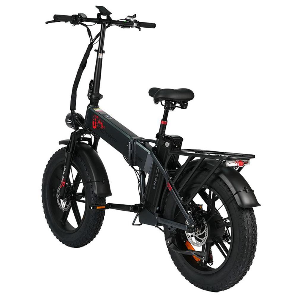 Electric Bicycle Foldable Victpip T5 Plus 20" Fat Tire 250W Motor City Electric Bike For Adult 48V 40Ah Dual Hydraulic Brake 7 Speed Max Load 150Kg